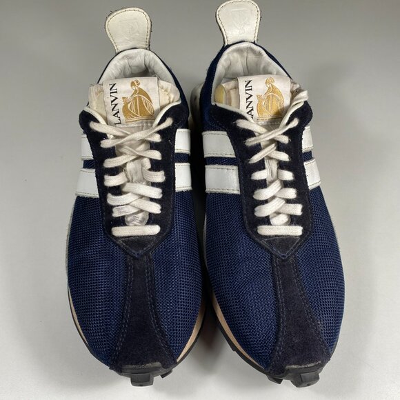 P202900 - Lanvin Mesh Bumper Sneaker "Navy Blue" mens size EU 39 / US 6-6.5 - Picture 2 of 10